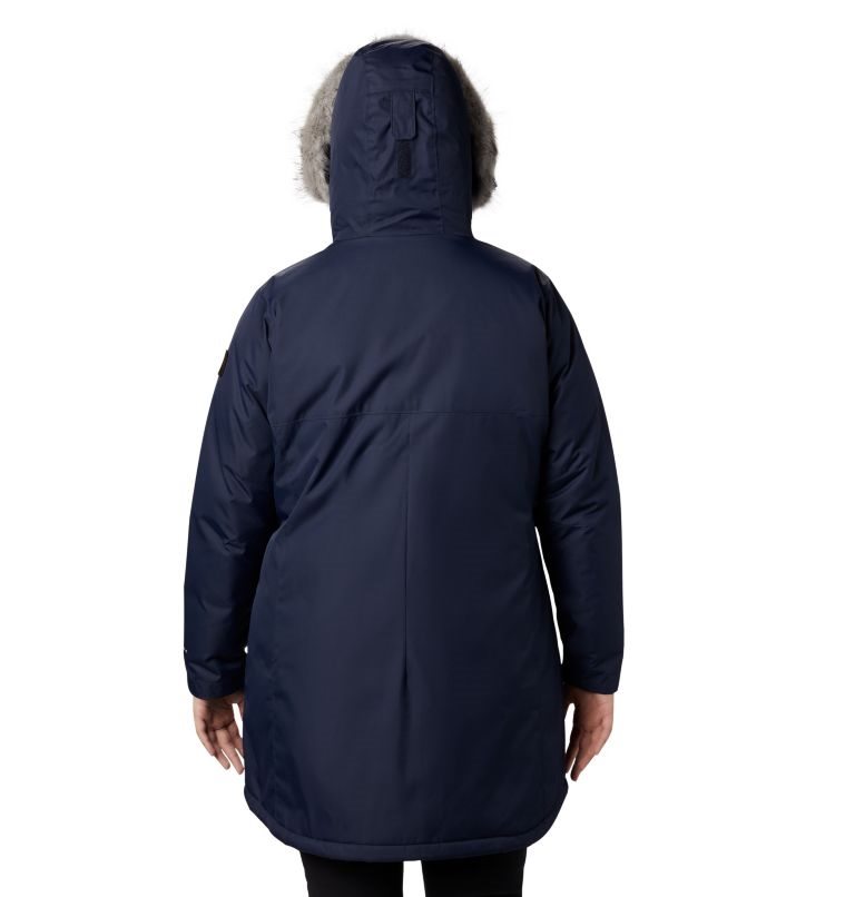 Women's Columbia Suttle Mountain Long Insulated Jackets Navy | Plus Size CA-Y3014